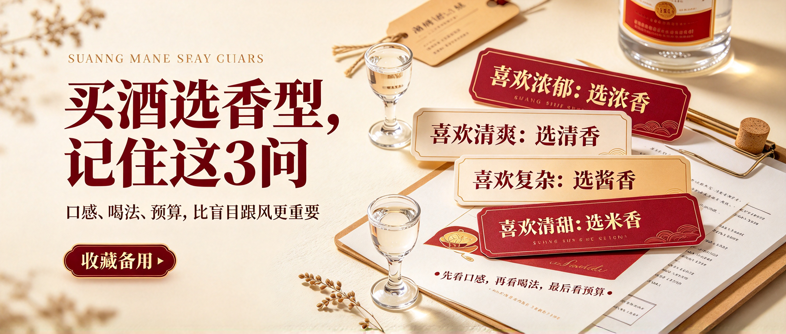 浓香、清香、酱香到底怎么选？搞懂这3点，买酒不再纠结