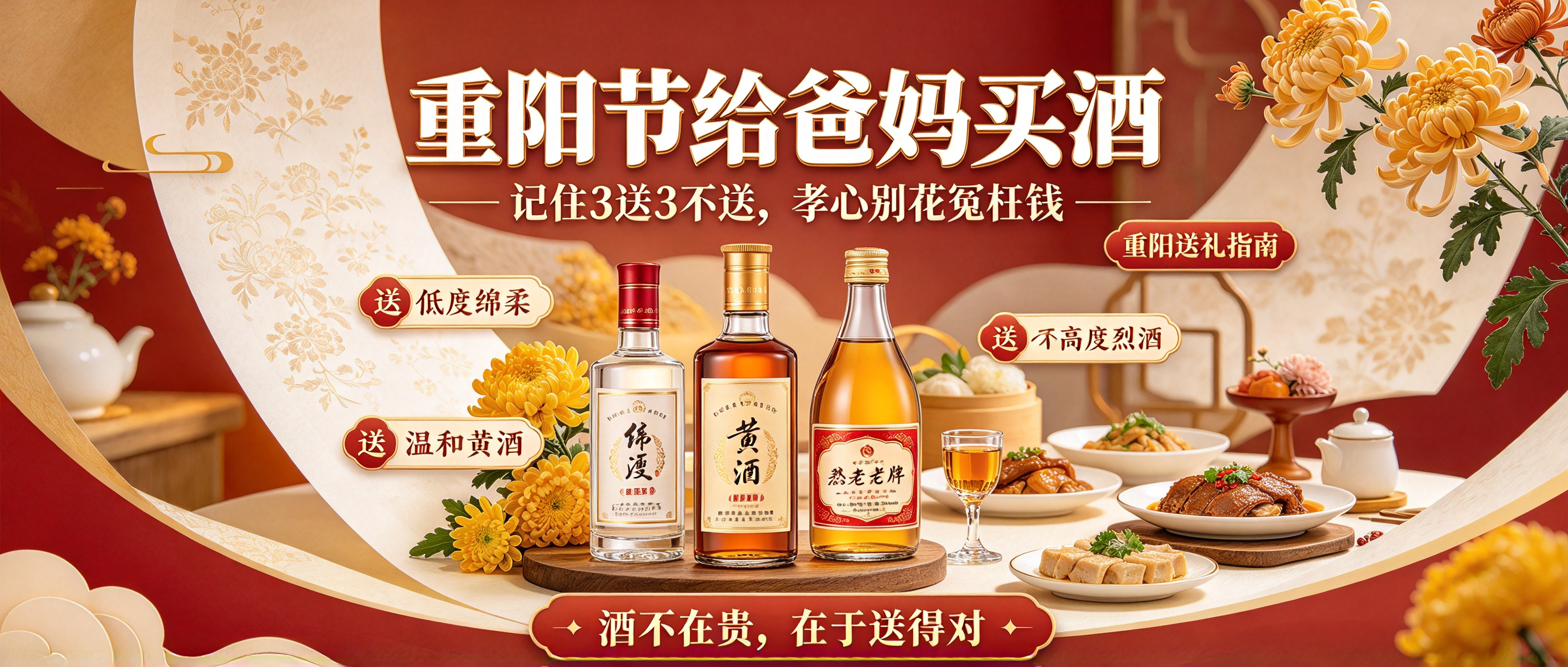 重阳节给爸妈买酒， 记住"3送3不送"，孝心别花冤枉钱