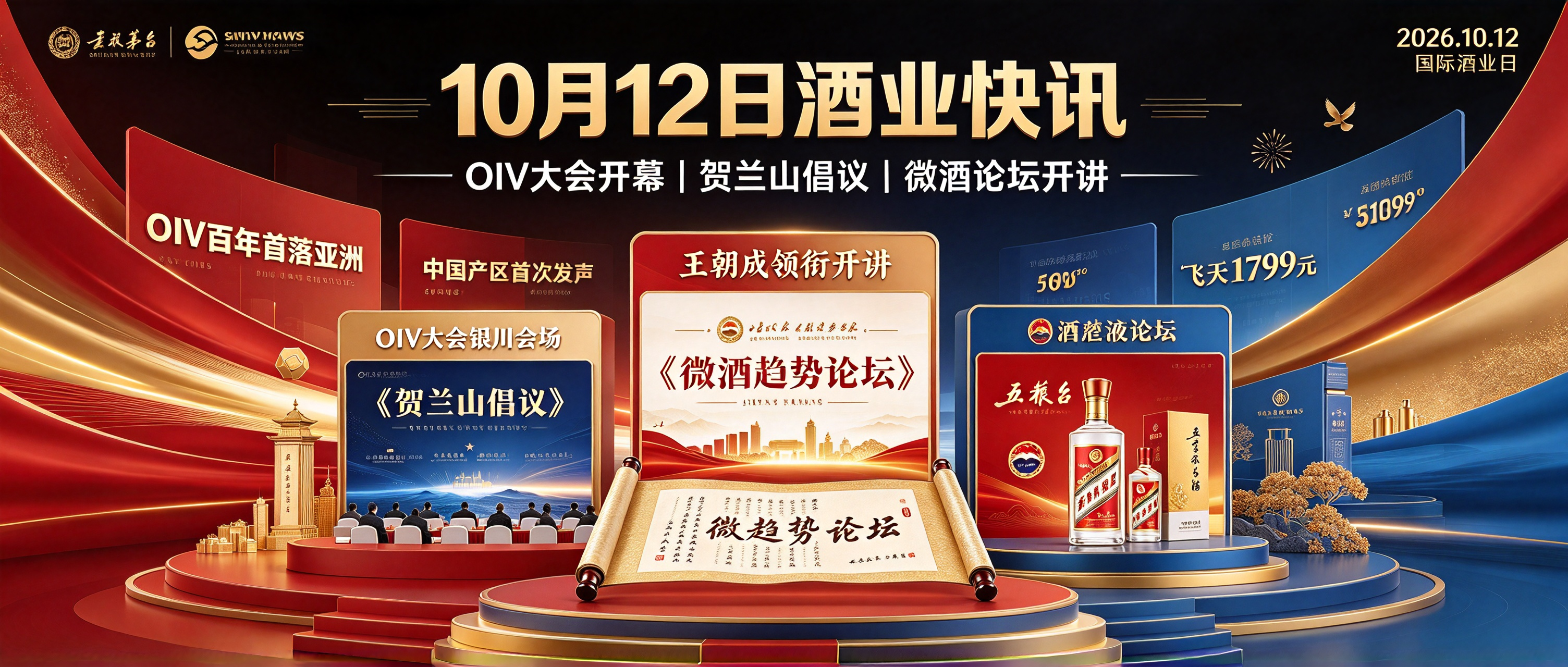 10月12日：OIV大会今日银川开幕百年首落亚洲！中国产区首次发布《贺兰山倡议》，微酒趋势论坛同日南京开讲